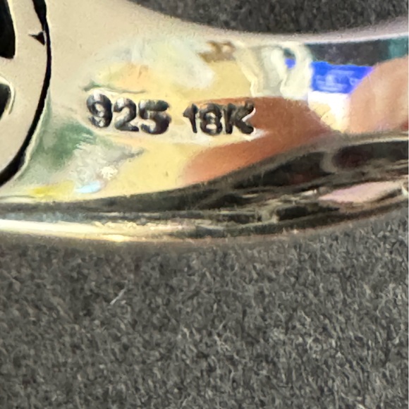 Eleganza Sterling Silver Amethyst Ring With 18K Gold Accents - Picture 10 of 11